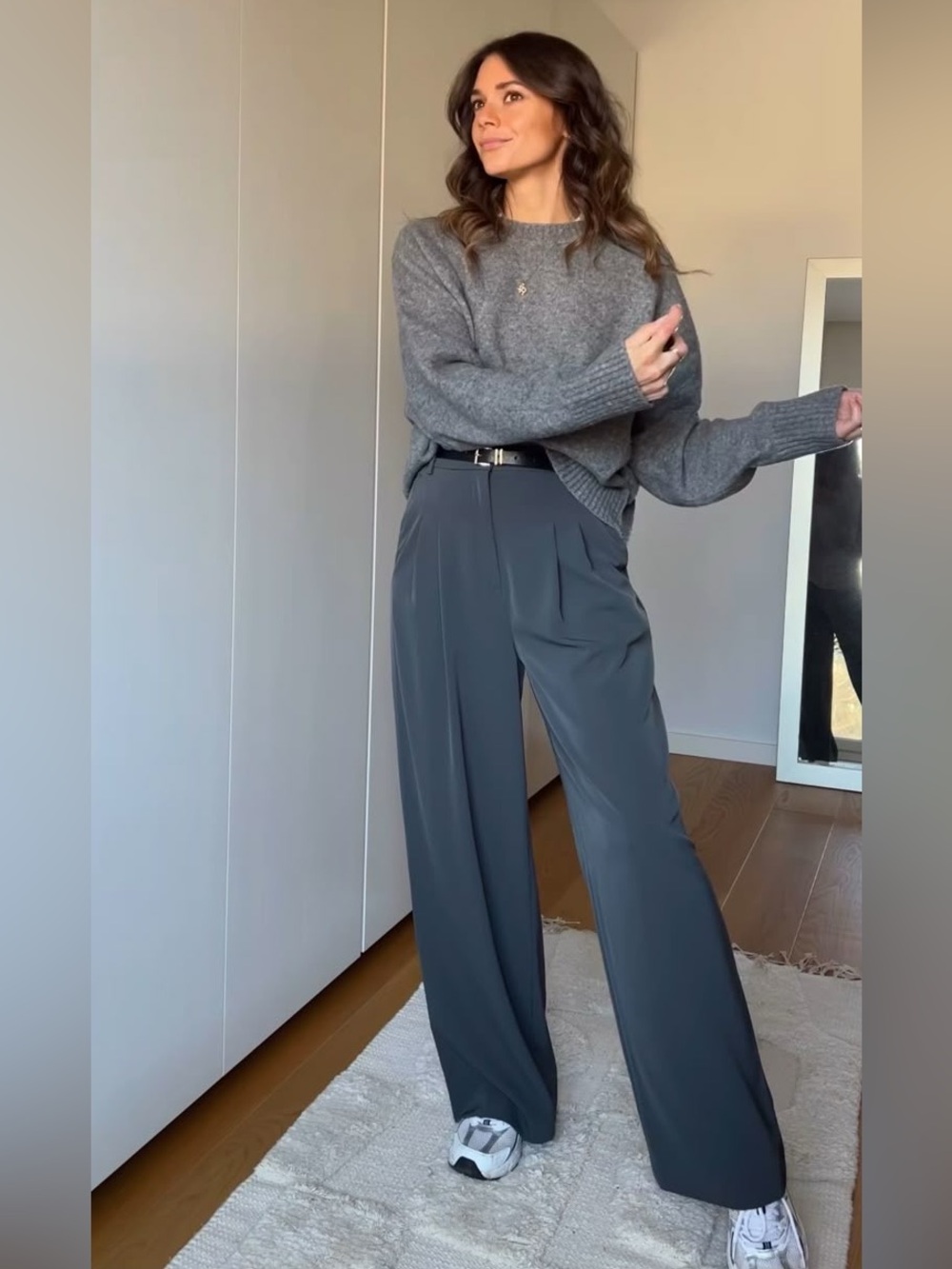 J.Crew Vintage Silk Pleated Dress Pants Wide-Leg High-Rise Grey 90s Women’s 12